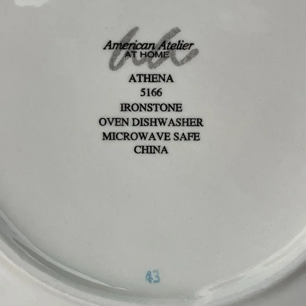 American Atelier Athena 5166 Ironstone Salad Plate 8.5